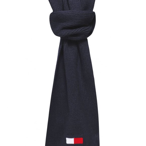 Tommy Hilfiger Wool Blend Flag Chunky Knit Scarf | Unisex | One Size NWT - Picture 3 of 8